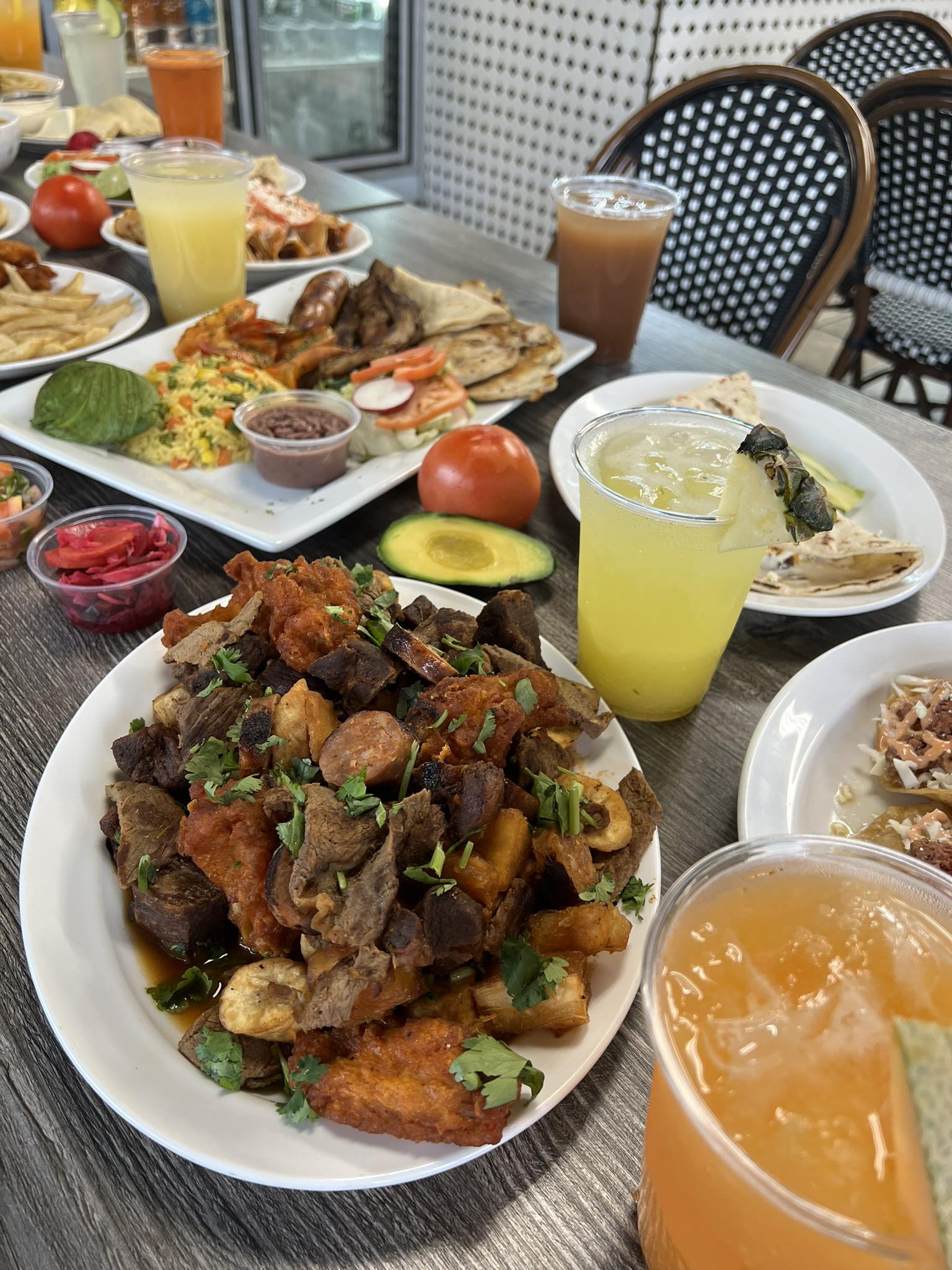 Carne Asada with green plantains